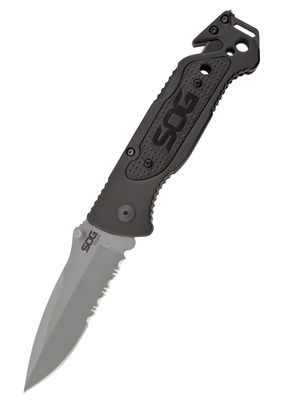 SOG Folding Knife Escape Satin Serrated