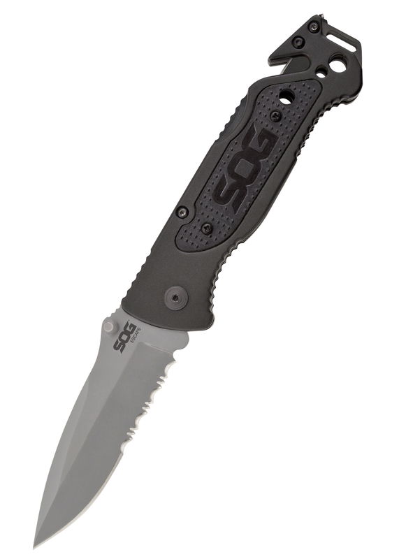 SOG Folding Knife Escape Satin Serrated