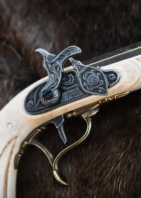 Joseph Kirner 1807 Slagverkspistol med Elfenben - Vacker Replika