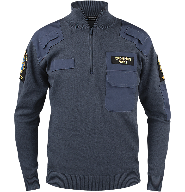 TEXSTAR OV NATOTRÖJA MED ZIP OCH KRAGE