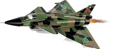 Cobi-5911 Saab AJS37 Viggen stridsflygplan med Tre kronor märkning - 910 byggblock
