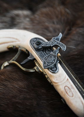 Joseph Kirner 1807 Slagverkspistol med Elfenben - Vacker Replika