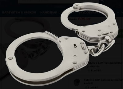 ESP police handcuffs with holster