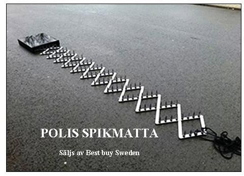 Polis spikmatta mot fordon