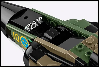 Cobi-5911 Saab AJS37 Viggen stridsflygplan med Tre kronor märkning - 910 byggblock