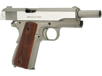 SWISS ARMS 1911 SEVENTIES CO2 PISTOL MED BLOWBACK 4,5 MM - SKALA 1:1 (LICENSFRI, 18ÅR)