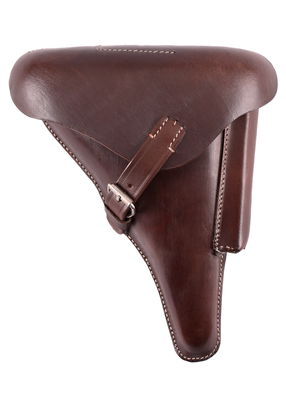 Pistolhölster Luger P08 Med Brunt Läder - Wehrmacht Stämpel