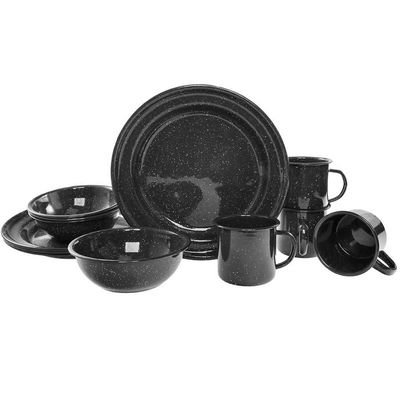 Mil-Tec Svart Western 12- Delars Matbords Set