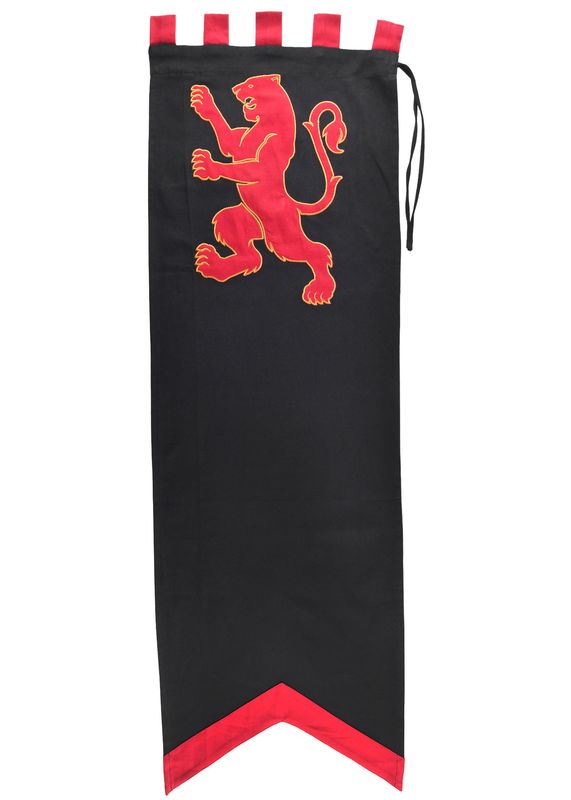 Medeltids Flagga Med Lejon