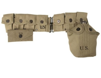 WW2 US M36 Khaki Garand Militär Bälte