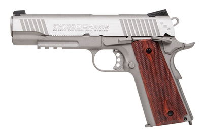 Swiss Arms P1911 Stainless Full Metal 4,5mm Co2 Pistol - Blowback