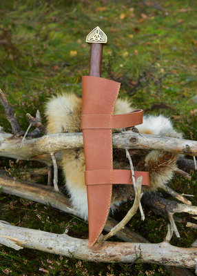 Viking Kniv med Läderslida - 800-talet