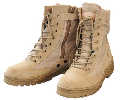 Taktisk känga med side zip - Patriot Boots Beige