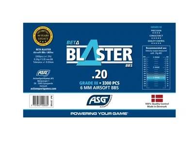 Beta Blaster BBs, 0.20g, 3300 st