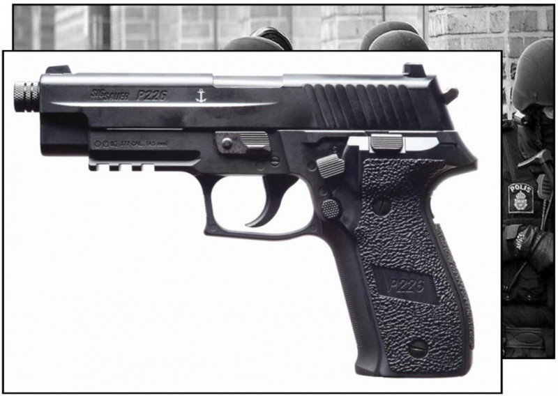 SIG SAUER P226 ASP BLACK 4,5MM (LICENSFRI, MAX 10 JOULE)