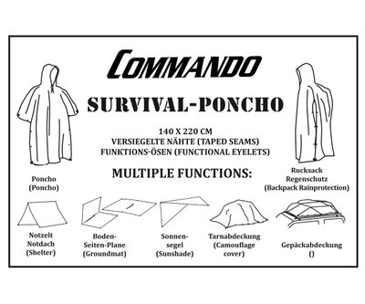 Survival Rain ponco