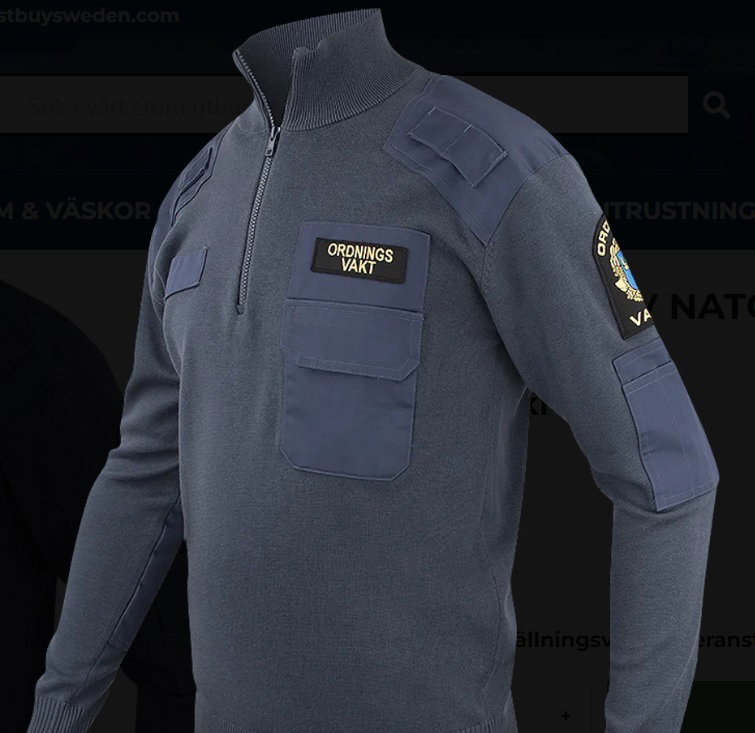 TEXSTAR OV NATOTRÖJA MED ZIP OCH KRAGE