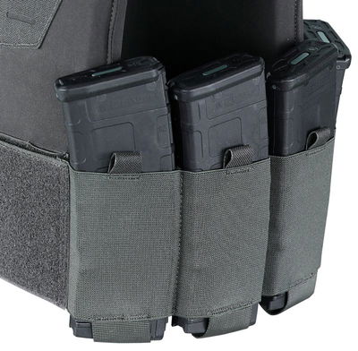 Molle plattbärare 25x30 cm med snabblossning system, grå (Svensk polis)