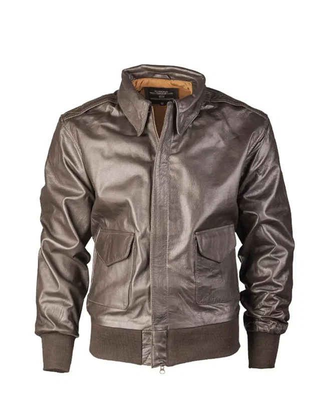 US Army Air Force A2 Pilotjacka i Äkta Läder - Klassisk Design!