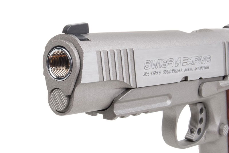 Swiss Arms P1911 Stainless Full Metal 4,5mm Co2 Pistol - Blowback