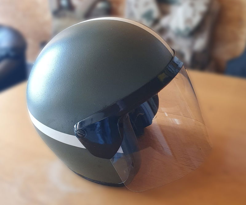 Original Bundeswehr motorcykel hjälm 80-tal