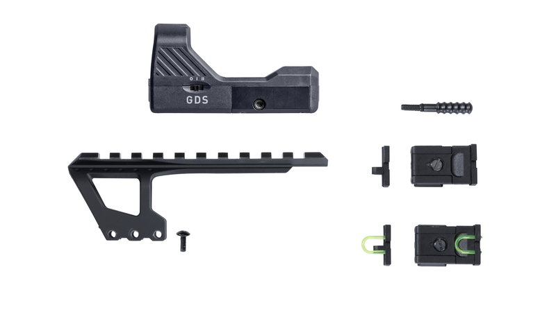UX Racegun Kit CO2 Pistol 4,5mm med Siktesbas och Rödpunksikte (Licensfri, 18år)