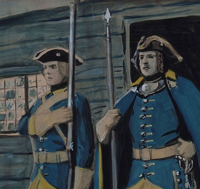 Karoliner Trekantshatt -  Bars av Karl XIIs Manskaps Soldater