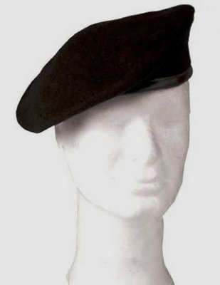 Commando basker - Svart militär basker