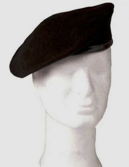 Commando basker - Svart militär basker