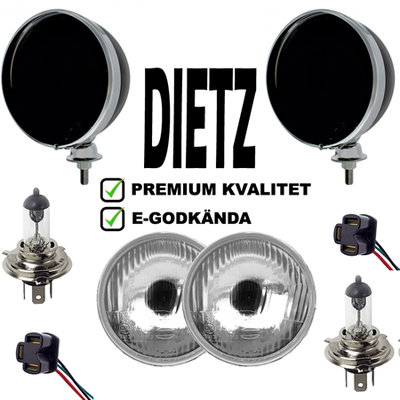 Dietz lampor 7" Krom PREMIUM