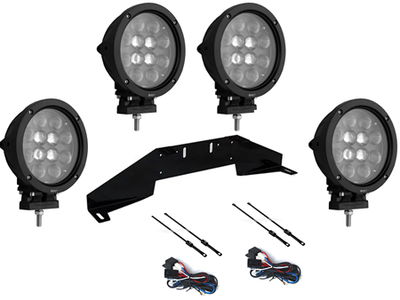 4st LED Extraljus 60W + Rally fäste + kabelsats och stag