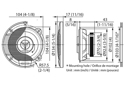 Kenwood KFC-S1066 4"