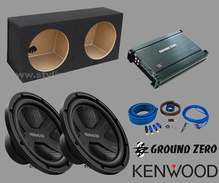 Kenwood & Ground Zero Baspaket 2x12"