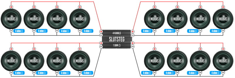16st Midbasar 4ohm