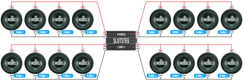 16st Midbasar 8ohm