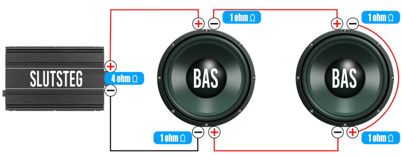 2 basar 2x1ohm