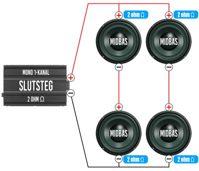 4st Midbasar 2ohm