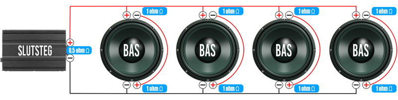 4 Basar 2x1ohm