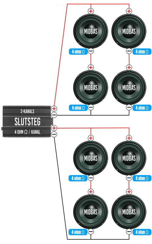 8st Midbasar 4ohm