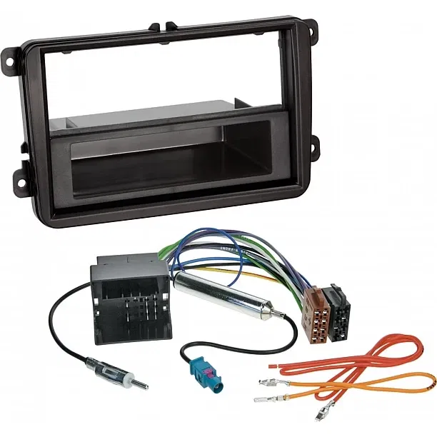 1/2-DIN Installationskit med prylfack Seat/Skoda/VW