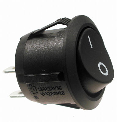 ROUND ROCKER SWITCH 10A,