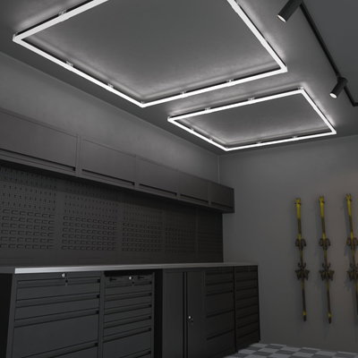 Garagebelysning IVON Square Large 125x125cm