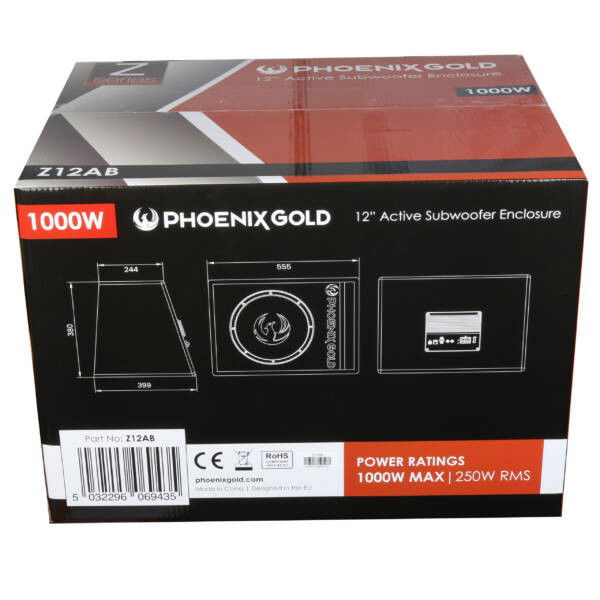 Phoenix Gold Z12AB - 12" Active Subwoofer – 500W