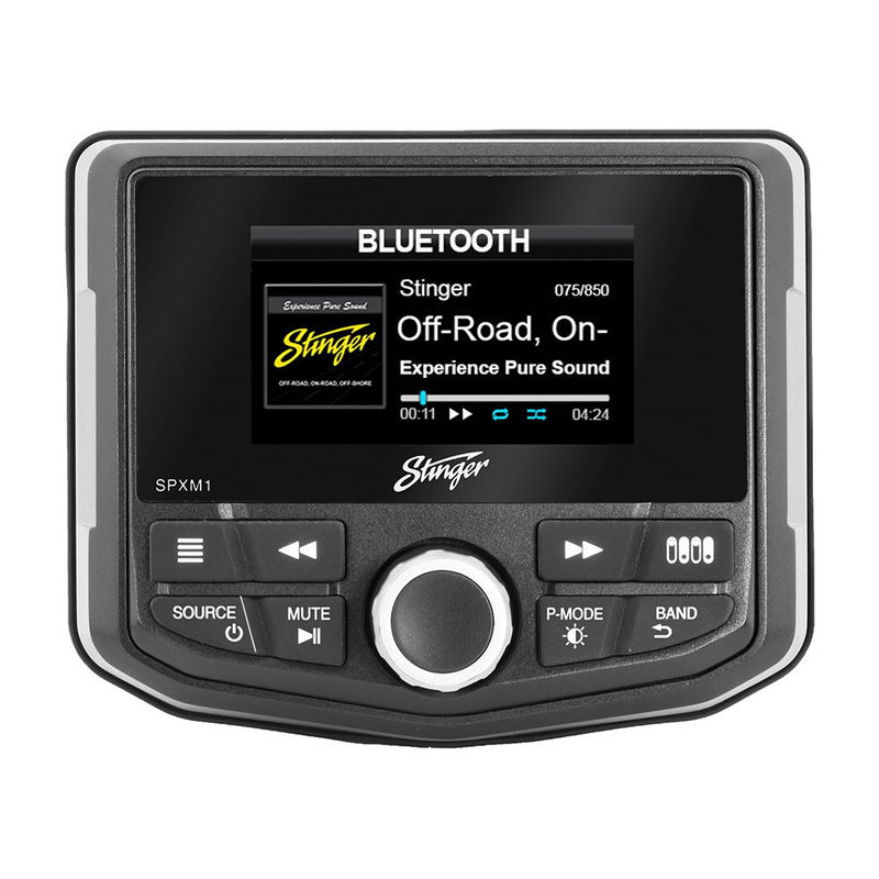 SPXM1 Marine and Powersports TFT Digital Media Player with built-in Amplifier/USB/Aux/Radio