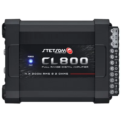 Stetsom CL 800.4 2 Ohm – Kompakt 4-kanals slutsteg med 800 W RMS