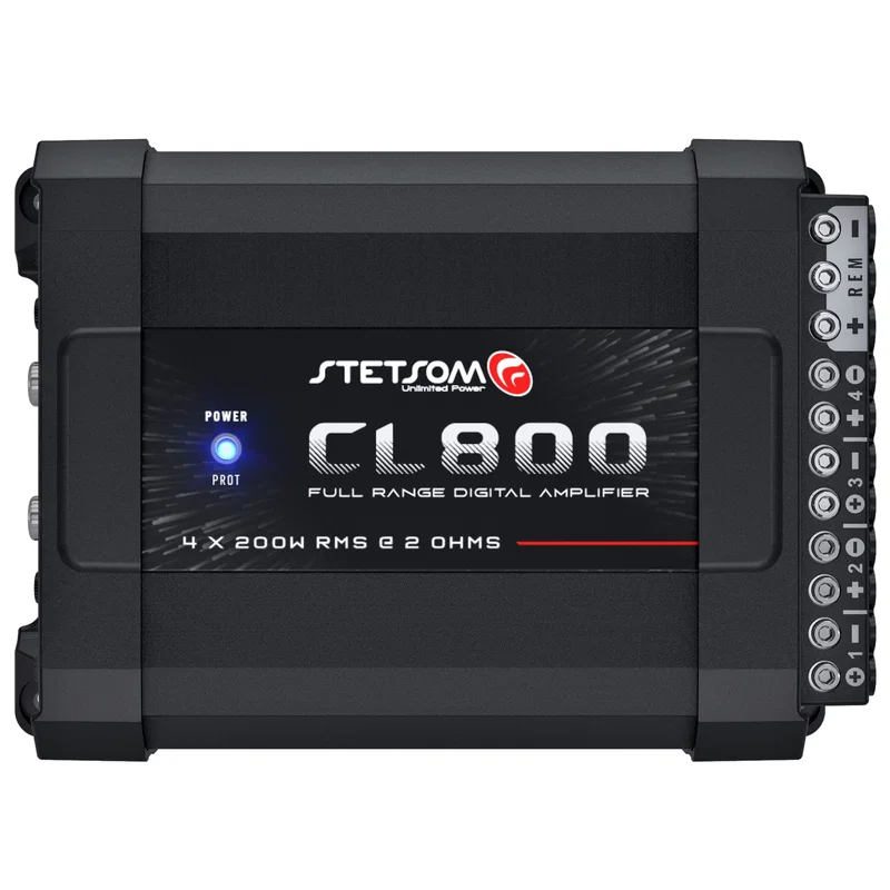 Stetsom CL 800.4 2 Ohm – Kompakt 4-kanals slutsteg med 800 W RMS