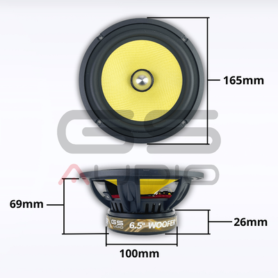 GS Audio Yellow 6.5" 3-vägs kitsystem