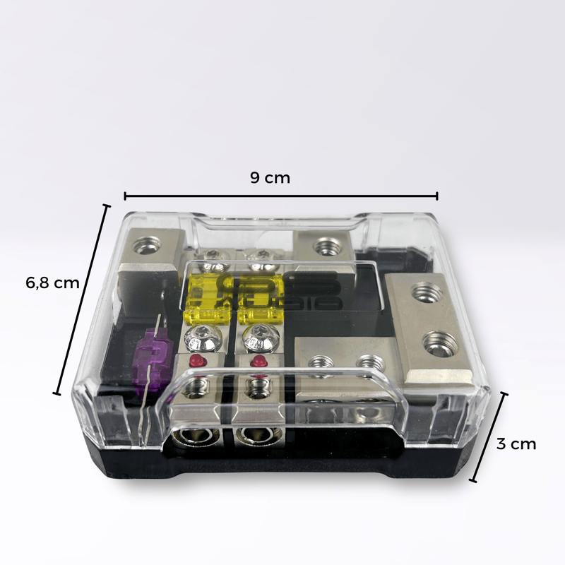 GS Audio AFS 2-way fuse holder IN:2x50 OUT:2x25 + negatives