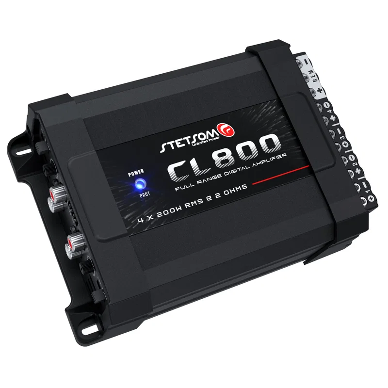 Stetsom CL 800.4 2 Ohm – Kompakt 4-kanals slutsteg med 800 W RMS