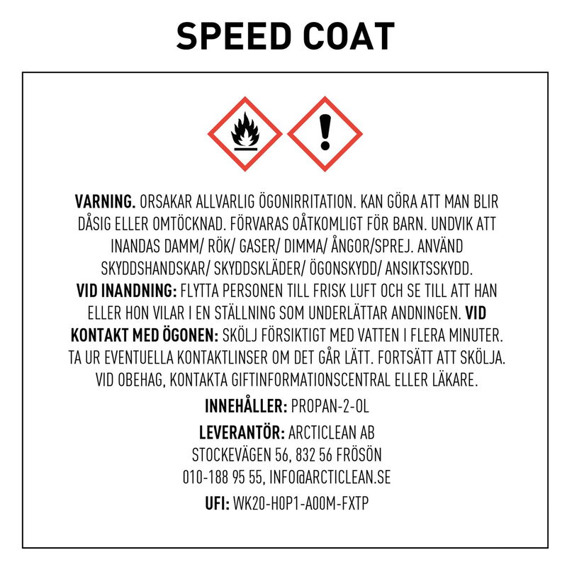 Speed coat